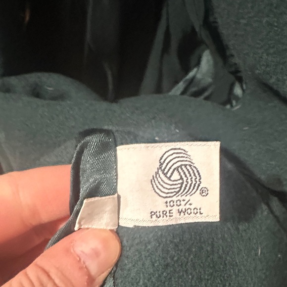Vintage 100% wool Elegant Dark Green Women's Coat - Picture 5 of 6
